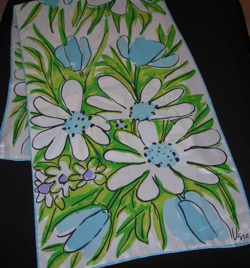 Sold - Vintage Vera Mod 60's Flower Power Long Scarf