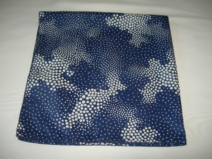 Vintage Navy and White Polka Dot Square Scarf