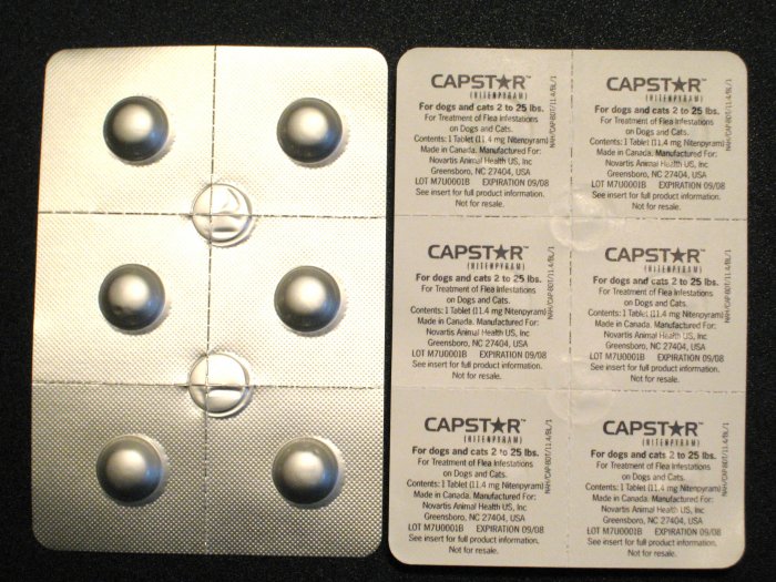 CAPSTAR Flea Control Tablets for Cats, Dogs 2-25 lbs 12 Tablets