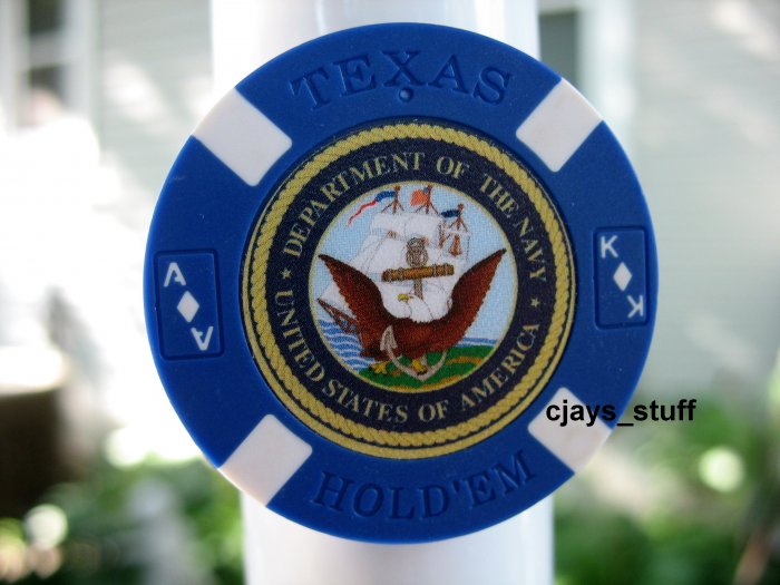 MILITARY NAVY EAGLE POKER CHIP FRIDGE MAGNET STRONG!