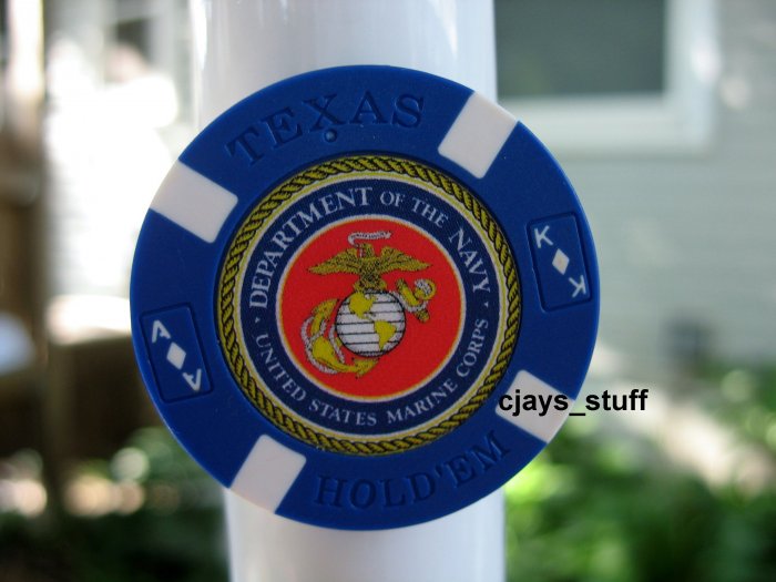 MILITARY NAVY MARINES POKER CHIP FRIDGE MAGNET STRONG!