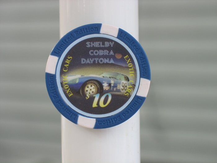 SHELBY COBRA EXOTIC CARS $10 POKER CHIP FRIDGE MAGNET STRONG!