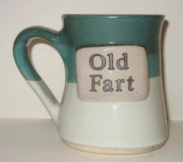 OLD FART COFFEE MUG BEER STEIN TUMBLEWEED POTTERY NEW!