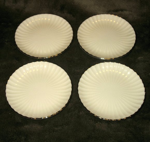 COLONNADE GOLD LENOX CHINA SET of 4 COASTERS RARE! Plates
