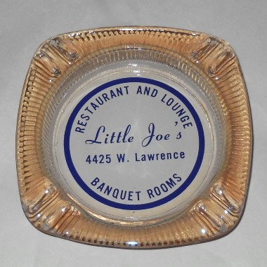 Vintage ADVERTISING ASHTRAY Little Joe's Restaurant