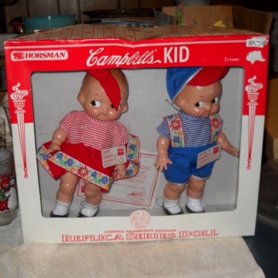 15% off Set 2 CAMPBELLs KIDS Soup DOLLS HORSMAN 12in Ltd Ed '97