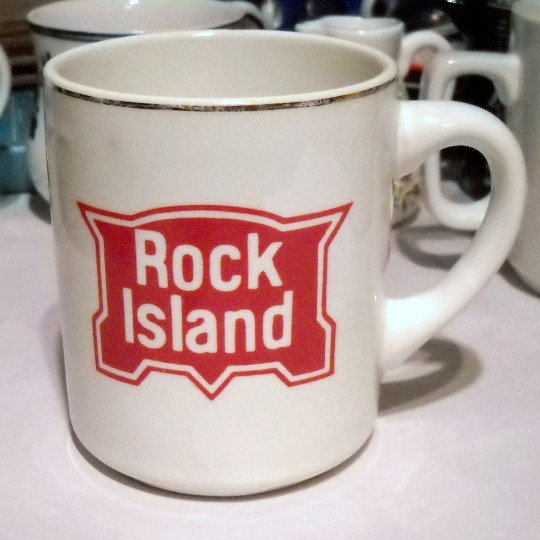 Vintage ROCK ISLAND Railroad Coffee Mug Cup Ceramic