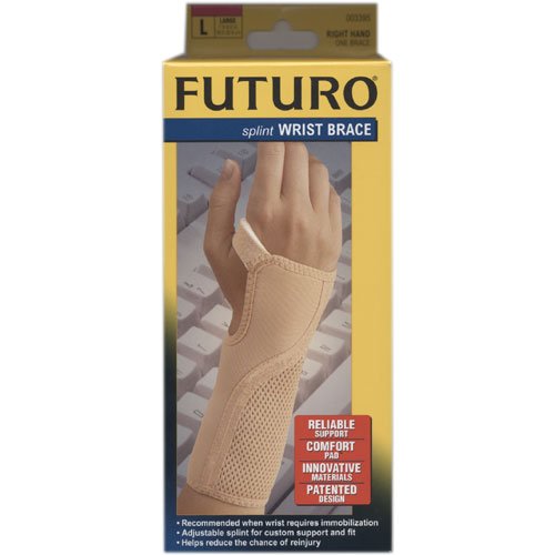 Futuro Splint Wrist Brace, Large (7.59 inches), Right Hand, One Brace