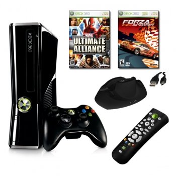 XBOX 360 Slim 4GB 2 Game Bundle with Accessories