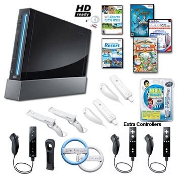 Nintendo Wii Black Holiday Family Bundle.