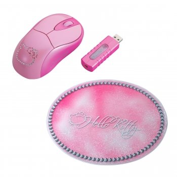 Hello Kitty Wireless Mouse with Computer Mouse Pad Combo.