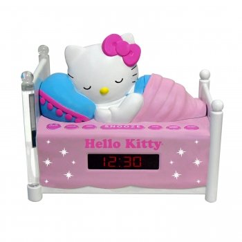 Hello Kitty KT2052 Sleeping AM/FM Clock Radio with Night-Light.