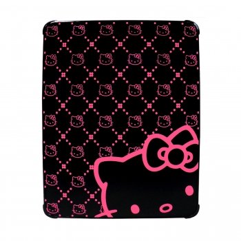 Hello Kitty KT4345BK Polycarbonate Case for iPad- Black & Pink.