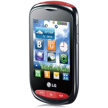 LG T310I Cookie GSM Quadband Phone (Unlocked) Black & Red.