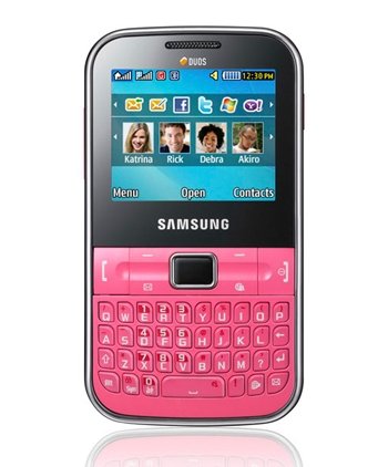Samsung C3222 Chat GSM Quadband Phone (Unlocked) Pink.