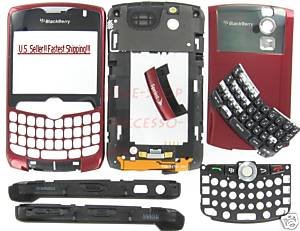 Sprint OEM BlackBerry 8330 Curve Complete Housing Case Burgundy Red
