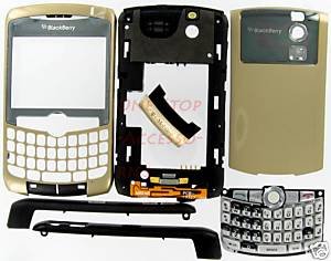 Original BlackBerry T-Mobile Curve 8300 8320 Complete Full Housing Cover Gold