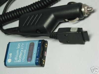 LG OEM Extended Battery+DC Car Charger VX8300 VX8100 VX6100
