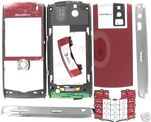 AT&T OEM RIM BlackBerry 8100 Pearl Full Housing+Lens Red