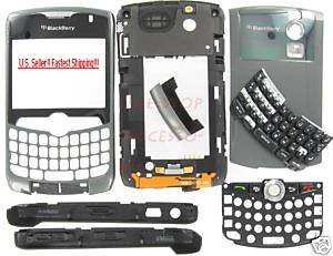 Un-Branded Titanium BlackBerry 8330 Curve Full Housing Case