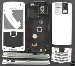 White OEM T-Mobile BlackBerry 8100 Pearl Full Housing Case