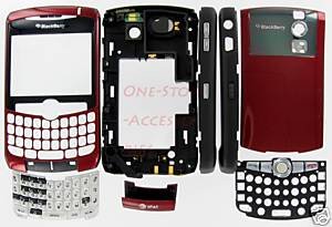 OEM AT&T BlackBerry 8300 8310 8320 Curve Full Housing US Burgundy Red