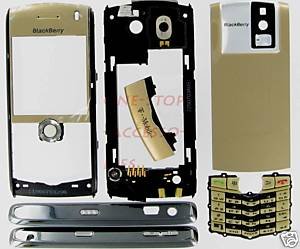 Gold RIM Blackberry Pearl 8100 Complete OEM Housing Case T-Mobile