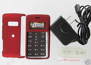 OEM LG Travel AC Wall Charger+Red Snap-On Case enV2 VX9100