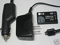 OEM LG Battery+Car Auto+Wall Travel Charger For VX8350 VX5400 CU515