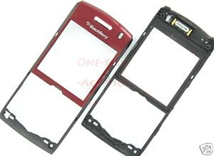 AT&T RIM Blackberry Pearl 8110 8120 OEM Faceplate +Lens Red