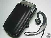 Leather Pouch+Jabra Headset Palm Treo 650 685 690 700 700p 700w 700wx 680 750 750p 755 755p Centro