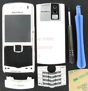 White OEM T-Mobile BlackBerry 8100 Pearl Housing With Keypad+Tool Kit