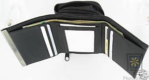 Women's Leather Wallet Purse Credit Card Coin Holder Black