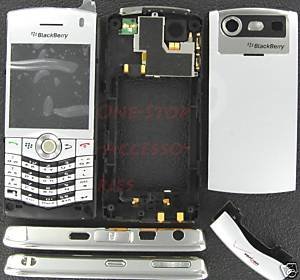 Silver Original BlackBerry 8130 Pearl Complete Full Housing
