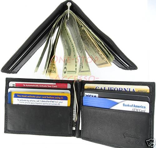 Thin Leather Man Men's Wallet Card ID Holder Money Clip
