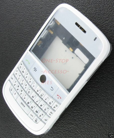White OEM BlackBerry Bold 9000 Full Housing Case Cover