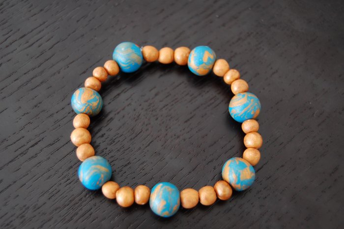 Gold & Blue Bracelet