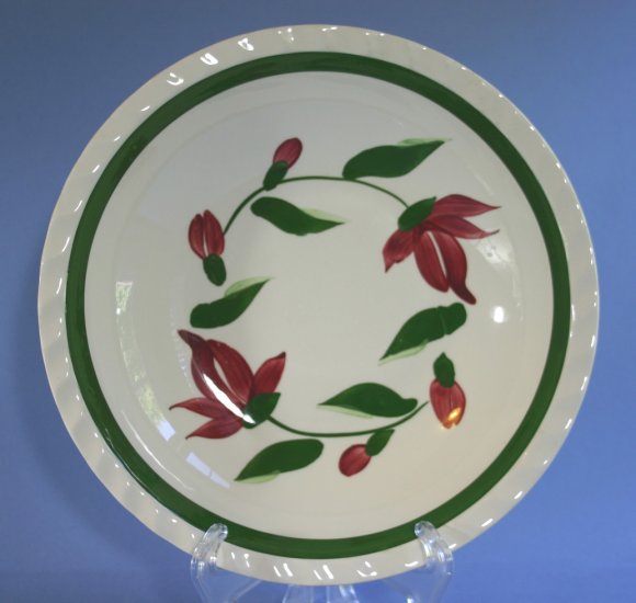 SPI - Southern Potteries - Blue Ridge Hand Painted #4324 RED RING Round Vegetable Bowl