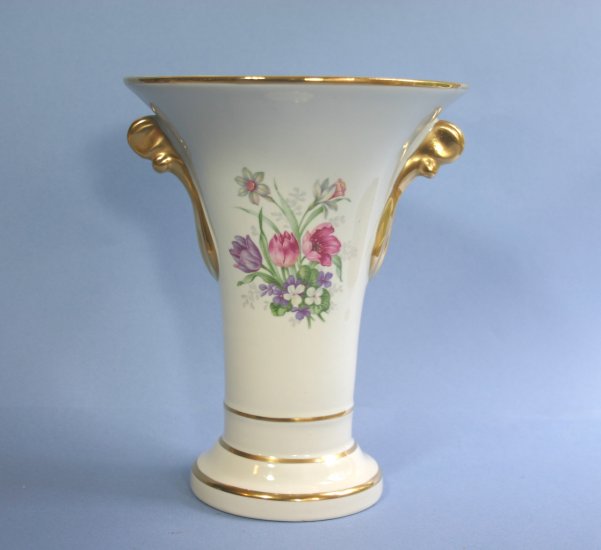 Trenton Potteries 7.50" Double Winged Footed Floral Urn Vase Trenton Art China TAC