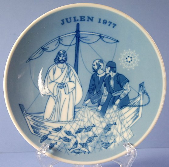 Porsgrund (Norway) 1977 Christmas Plate The Draught Of Fishes