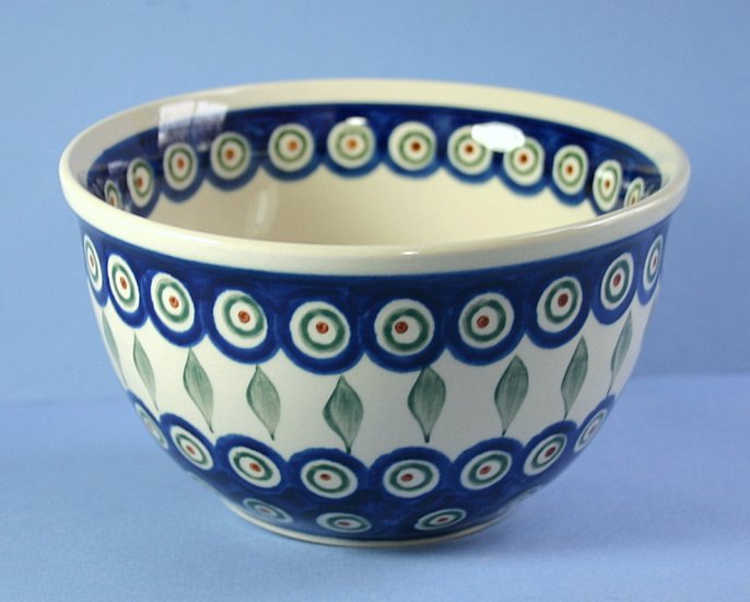 Boleslawiec Pottery Peacock 6" Deep Bowl