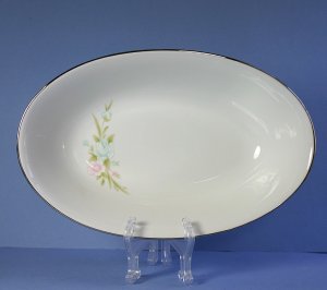 Sango 6276 Chapel Rose 10" Oval Vegetable Bowl