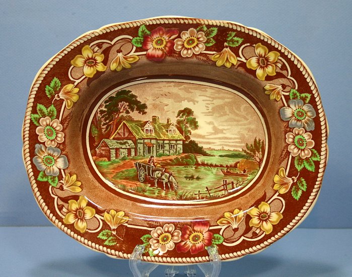 Coalport Pastoral Brown (Not Embossed) Oval Vegetable Bowl