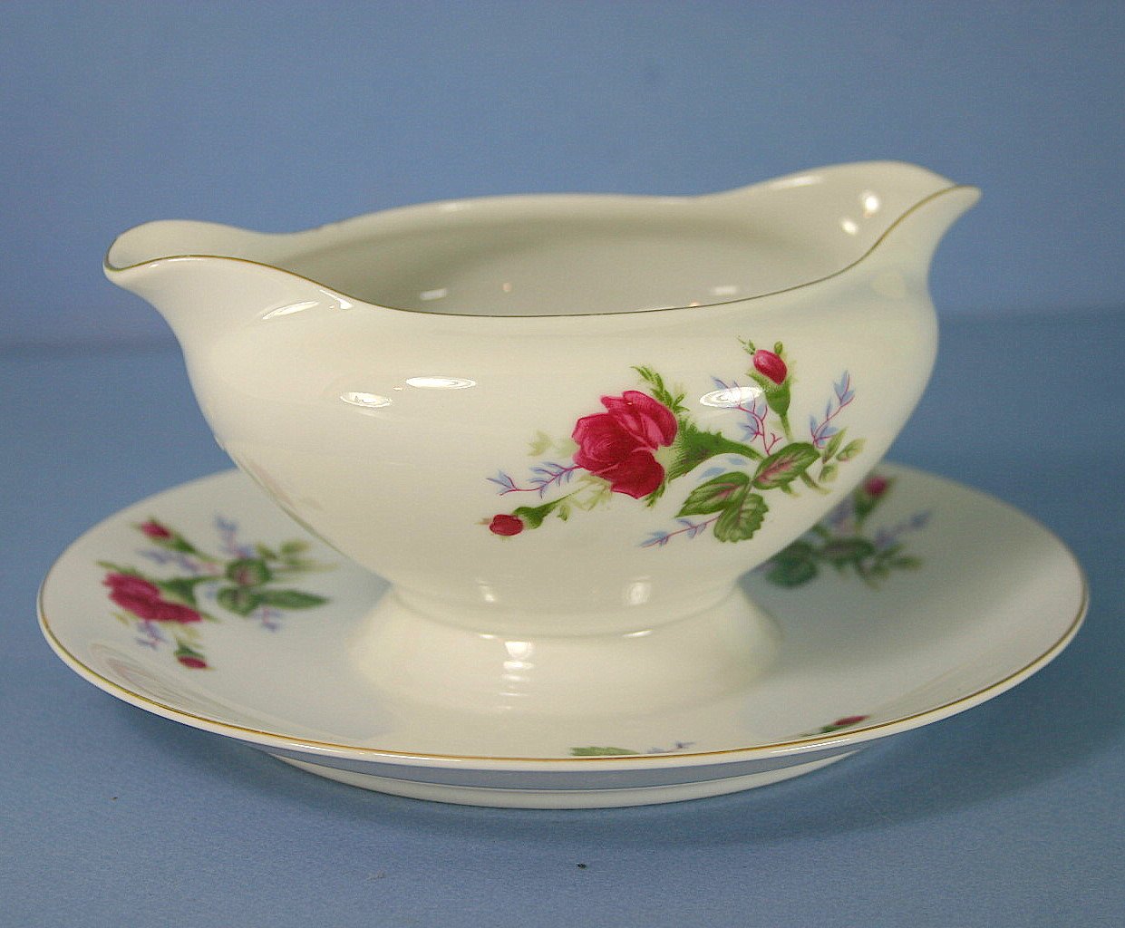 Empress (Japan) Pattern No. 1000 Gravy Boat with Attached Underplate