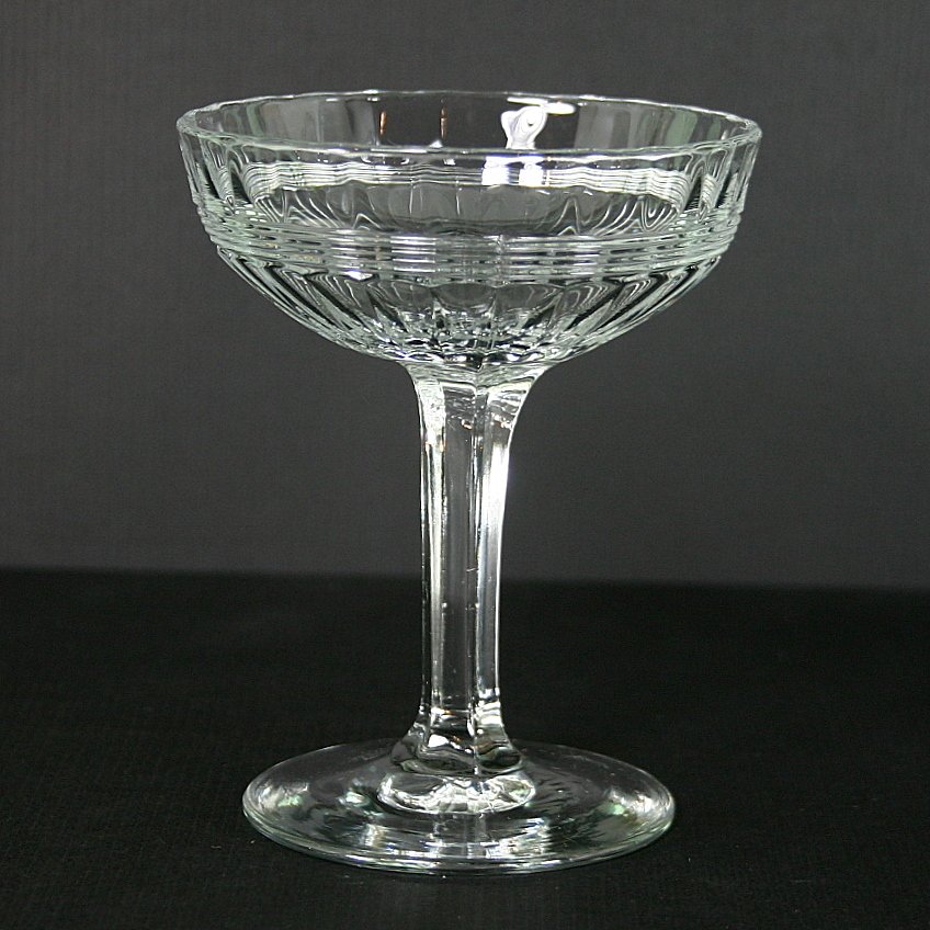 Heisey Banded Flute Clear Champagne/Tall Sherbet