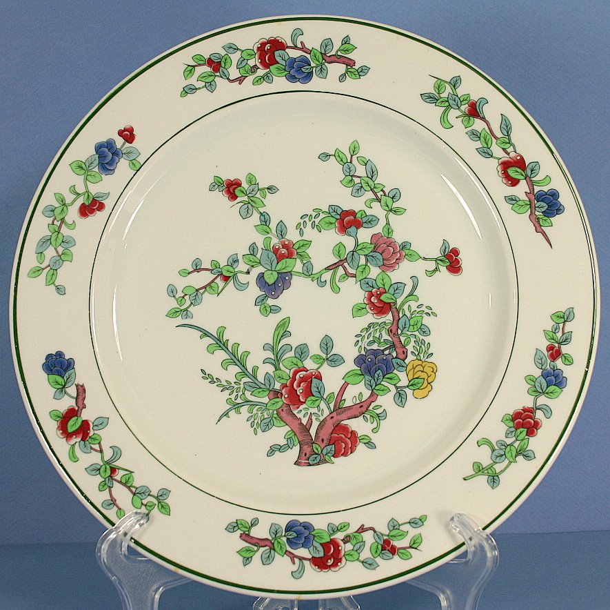 Buffalo Pottery Mandalay (Green Rings) Dinner Plate