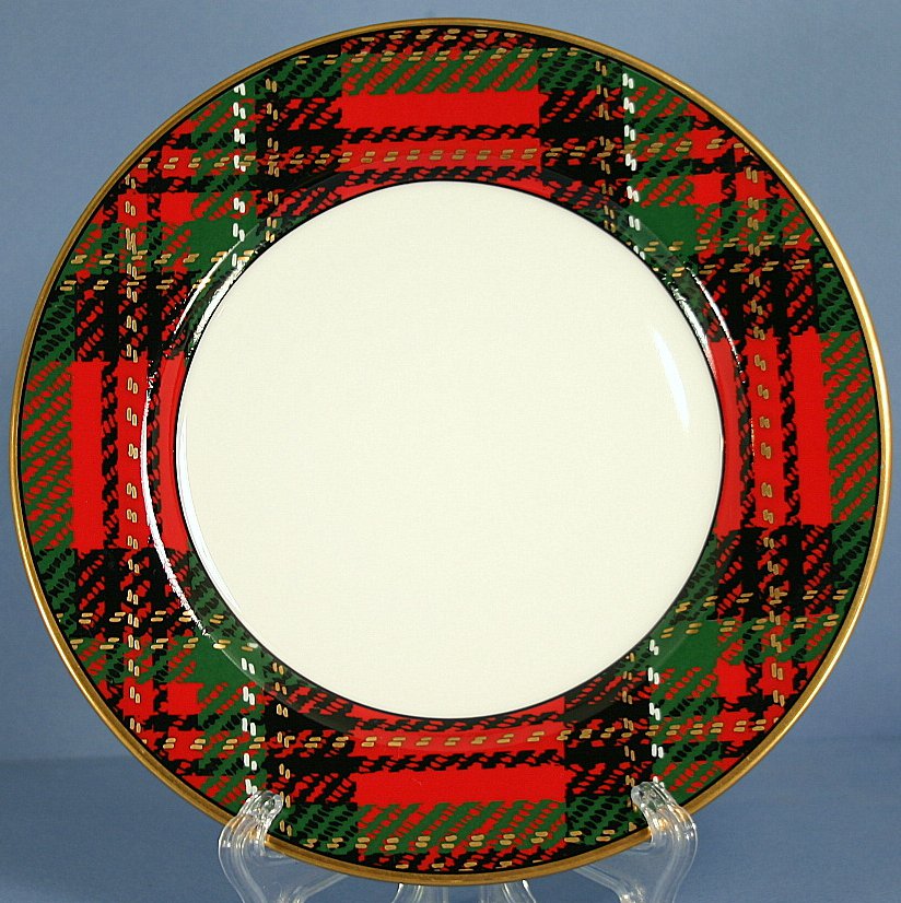 Fitz & Floyd Country Plaid Salad Plate