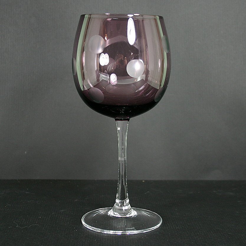 Waterford Polka Dot Amethyst All Purpose Wine Glass