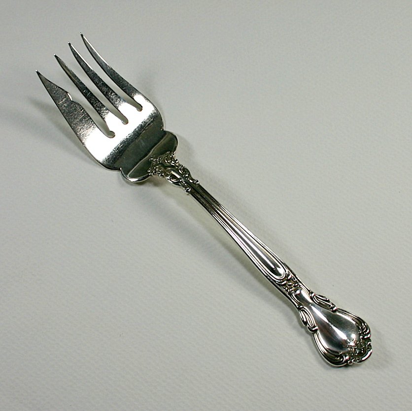 Gorham Chantilly Sterling Cold Meat Fork - 7 in