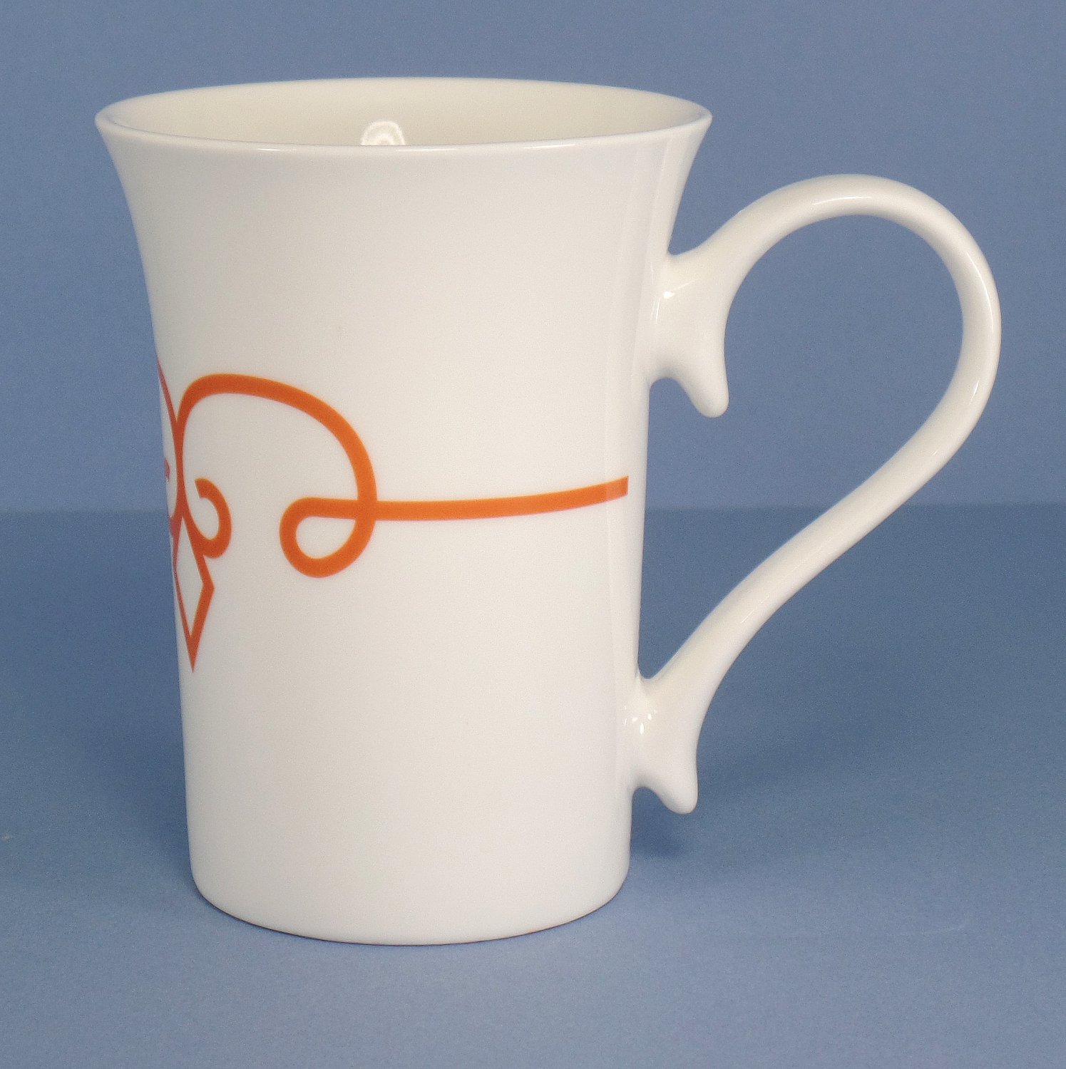 2014 Starbucks Orange Scroll-work Design Coffee Cup Mug - 11 fl oz
